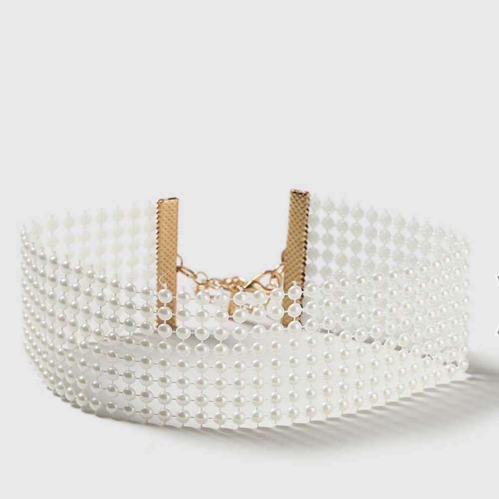 Freedom at Topshop Multi-Strand Faux Pearl Choker Necklace